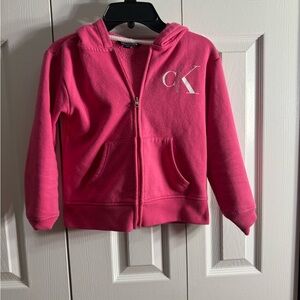 Calvin Klein Jeans Kids Hoodie in Bright Pink